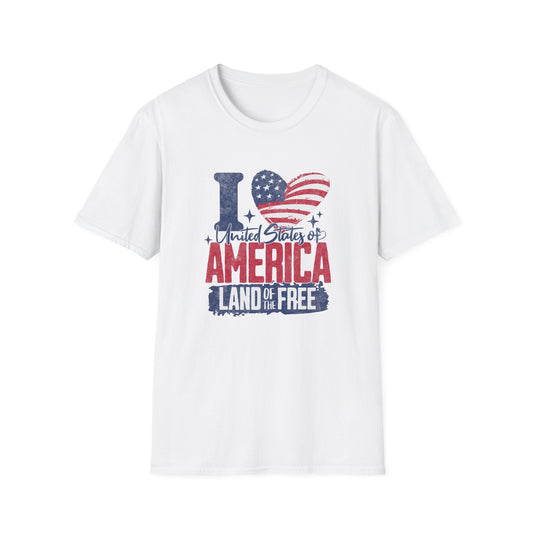 I Love United States of America 4th of July T-Shirt
