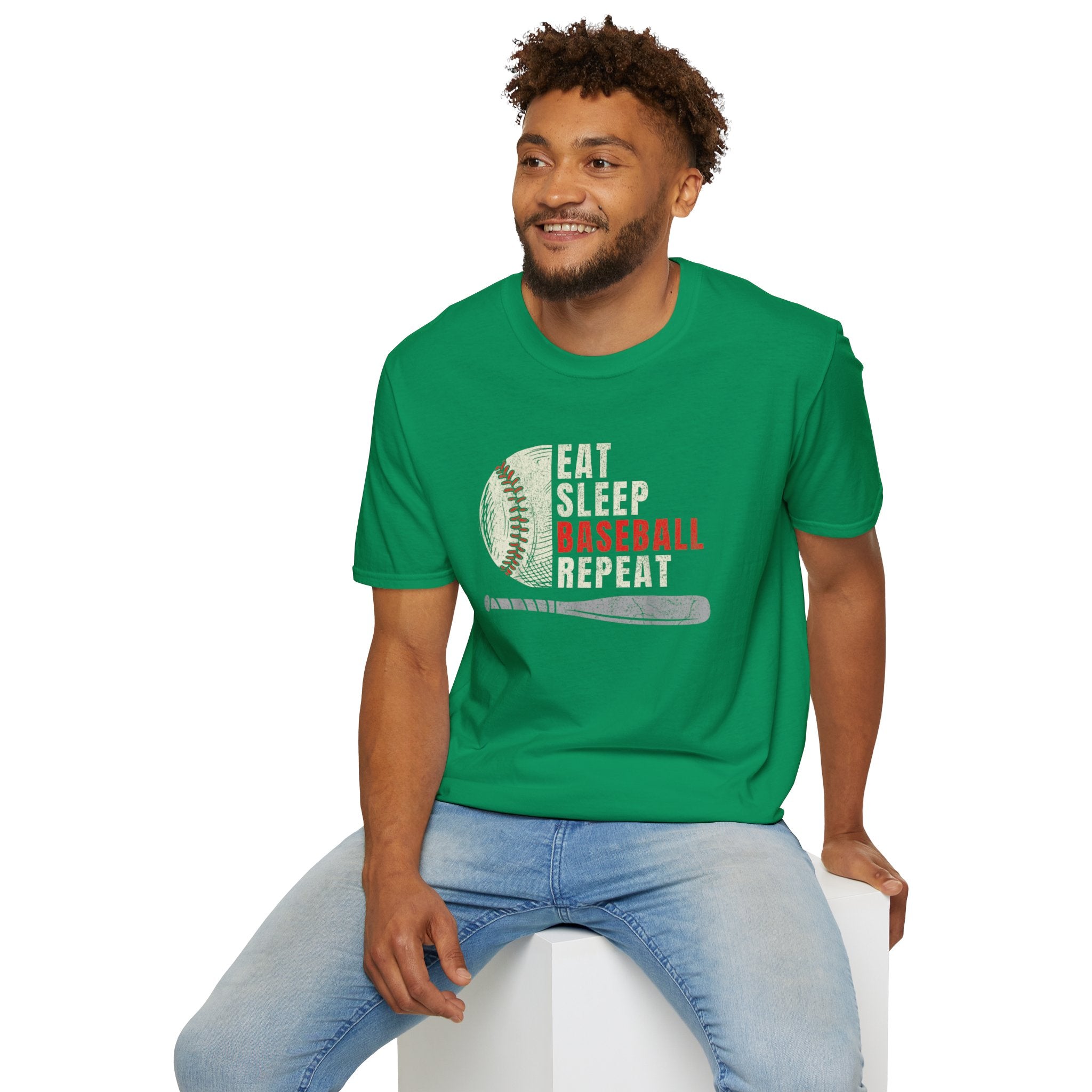 Eat Sleep Baseball Repeat – Funny Baseball T-Shirt