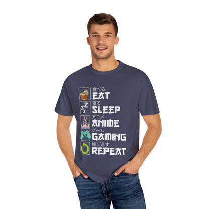 Eat Sleep Anime Gaming Repeat Anime Gaming T-shirt
