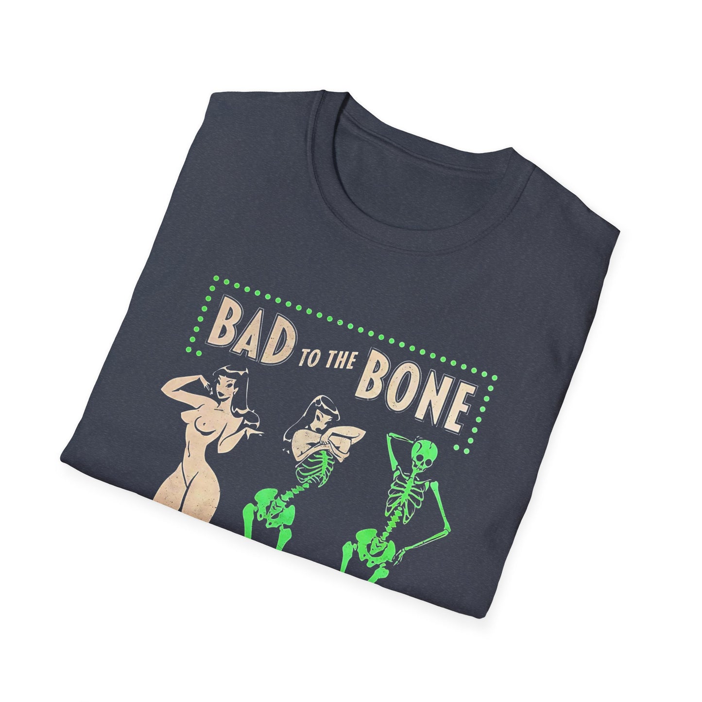 Bad to the Bone Halloween Skeleton Woman Baddie T-Shirt