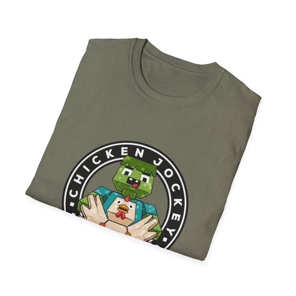 Funny Gaming Pixelated Chicken Jokey T-Shirt