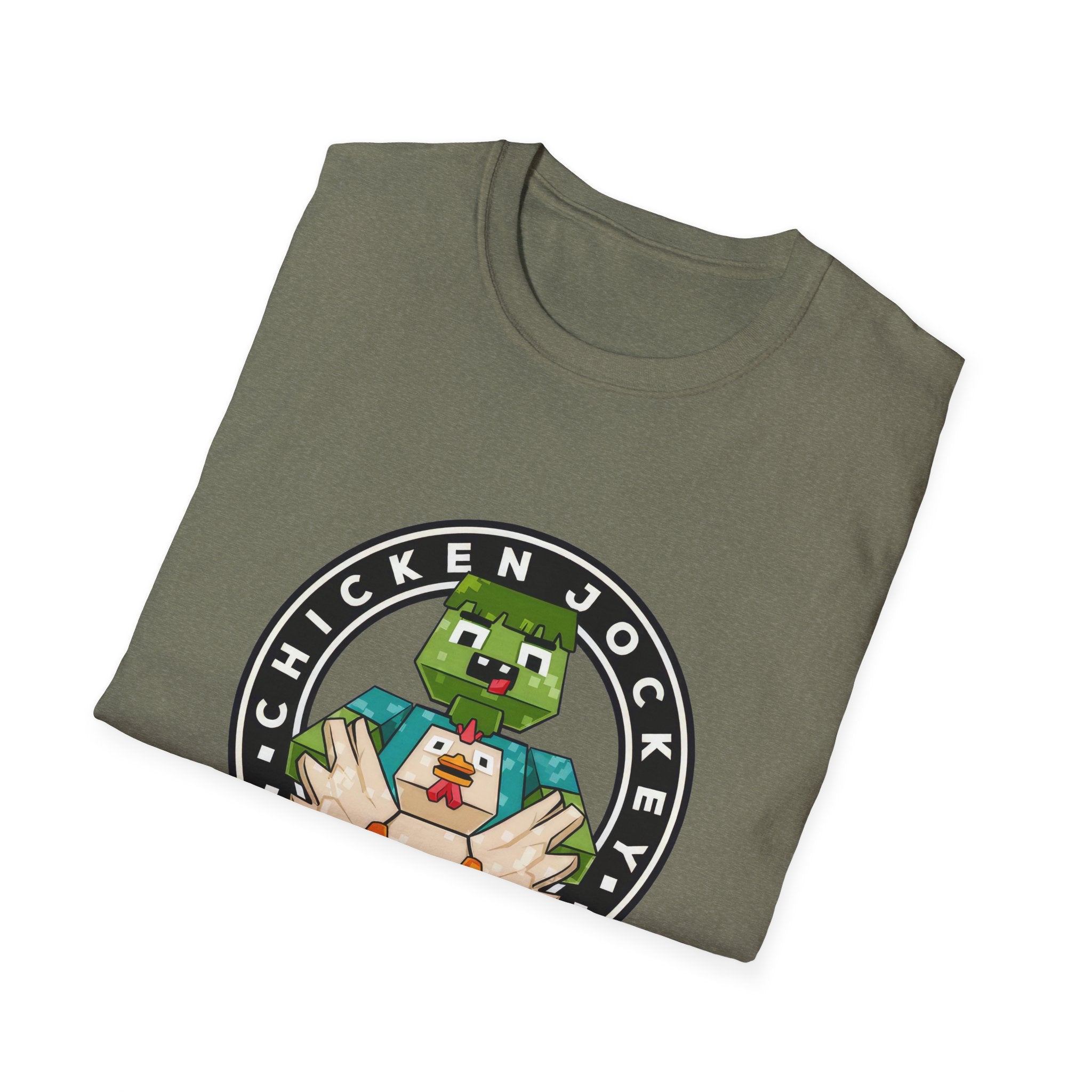 Funny Gaming Pixelated Chicken Jokey T-Shirt