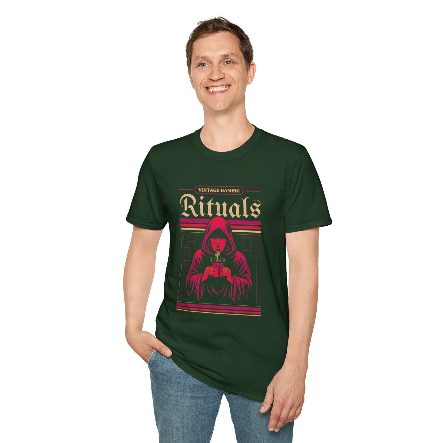 Vintage Gaming Rituals Retro Old School Gamer T-Shirt