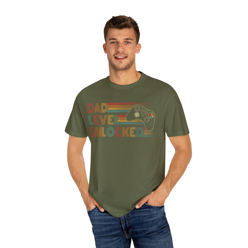 Dad Level Unlocked Retro Gaming Dad T-shirt