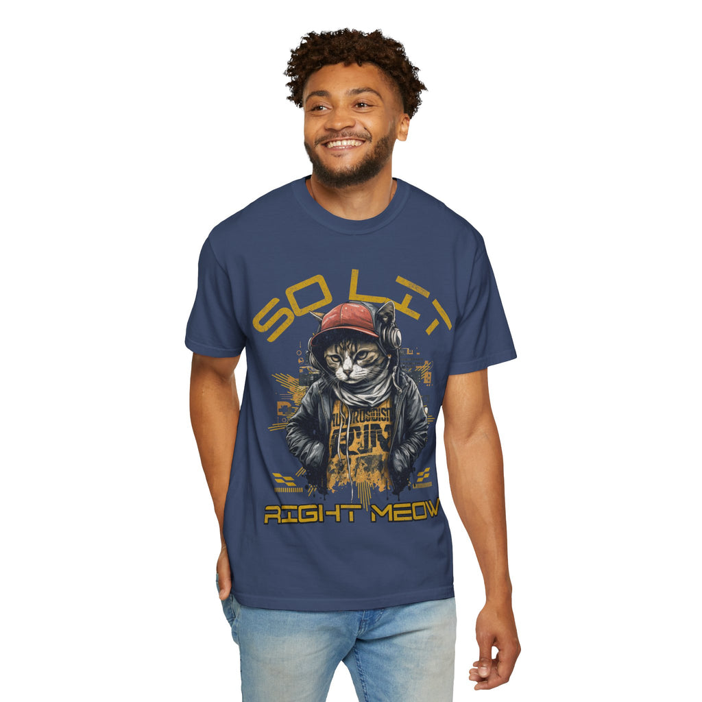 So Lit Right Meow Funny Cat Streetwear T-Shirt