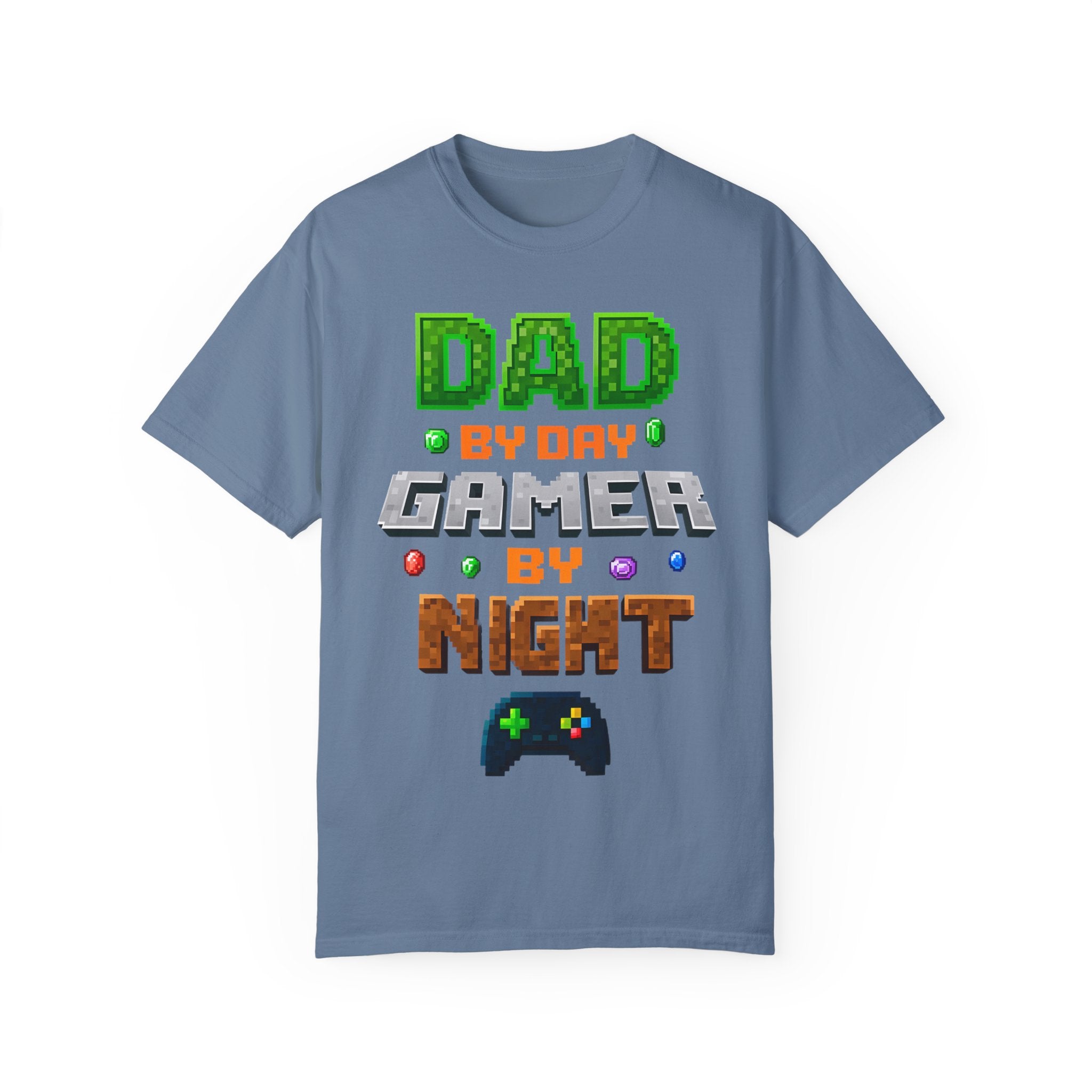 Dad By Day, Gamer By Night – Pixel Hero T-shirt