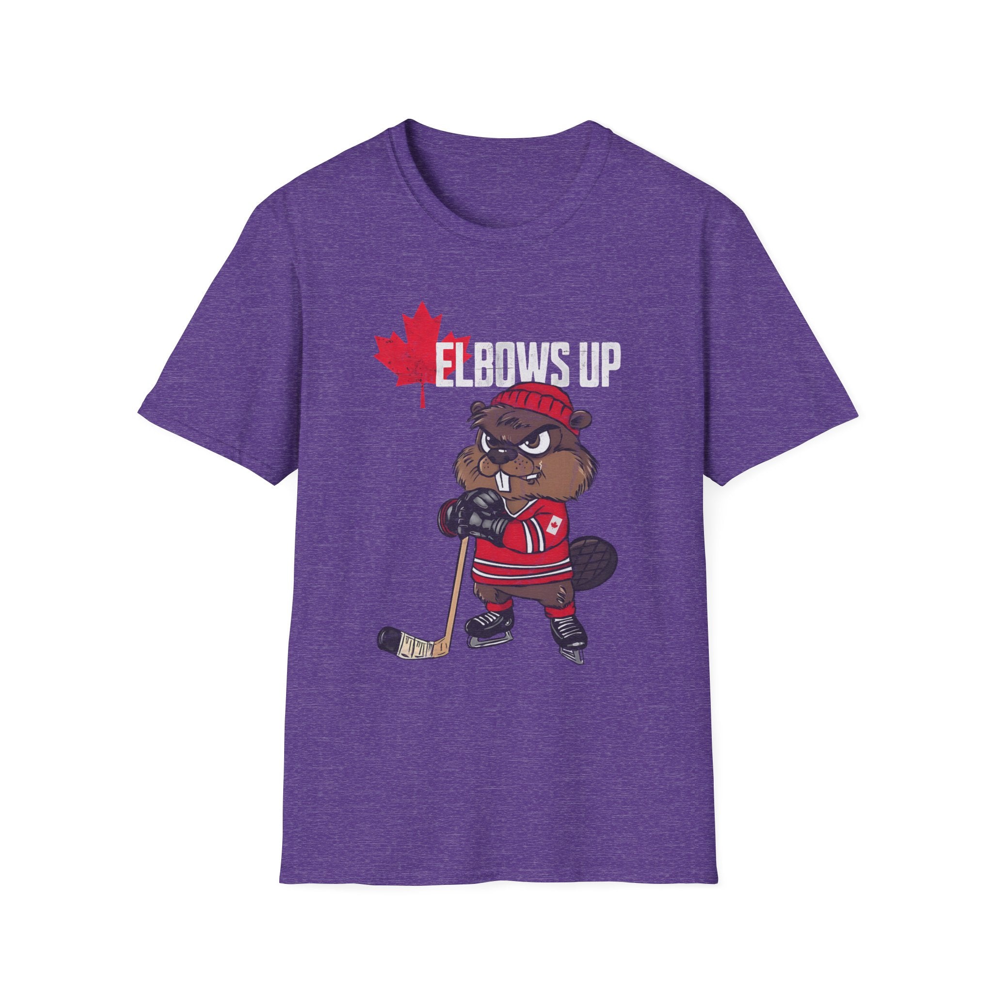 Beaver Hockey Elbows Up Canada Graphic Shirt