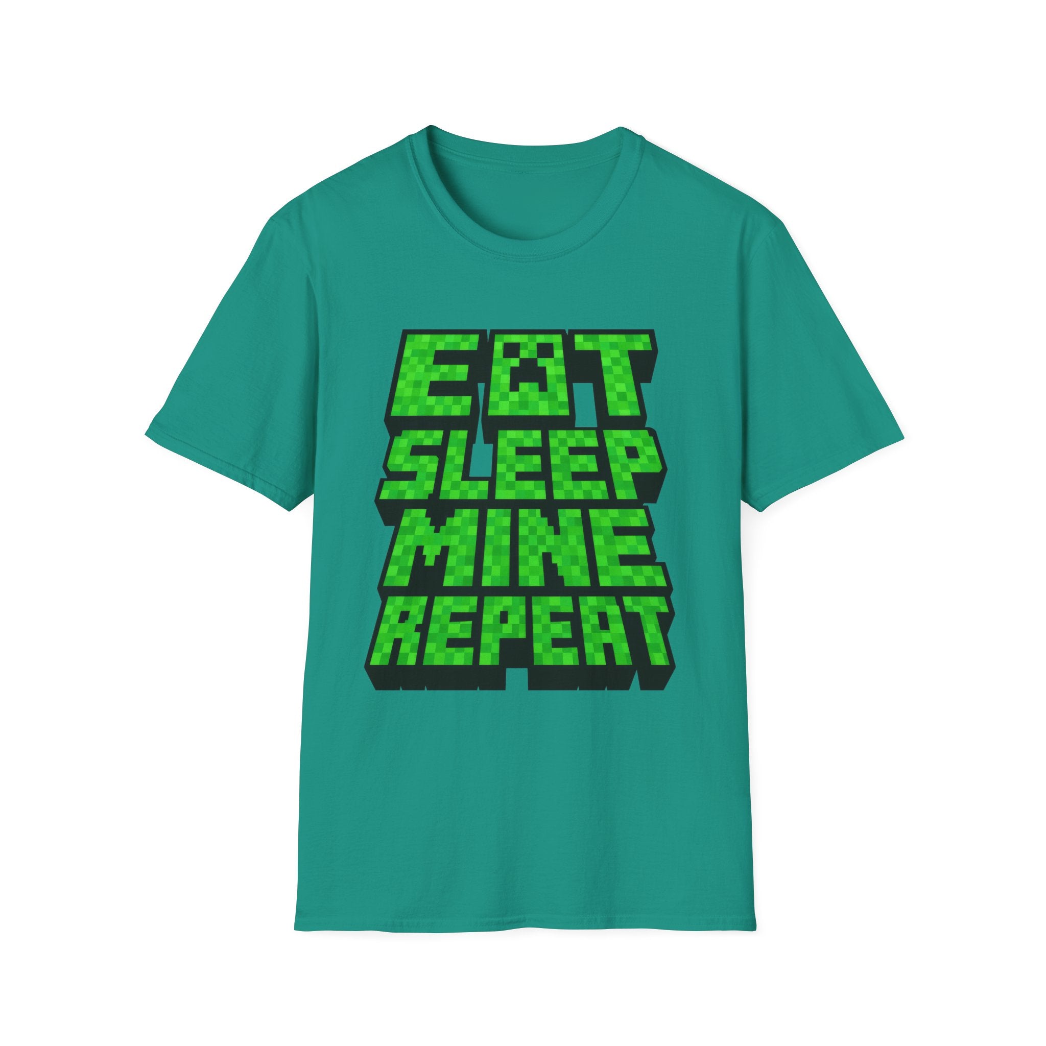 Funny Miner Gamer Eat Sleep Mine Repeat T-shirt