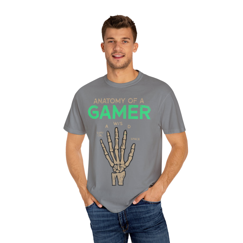 Anatomy of a Gamer – Skeleton Hand with Keyboard Gaming T-shirt