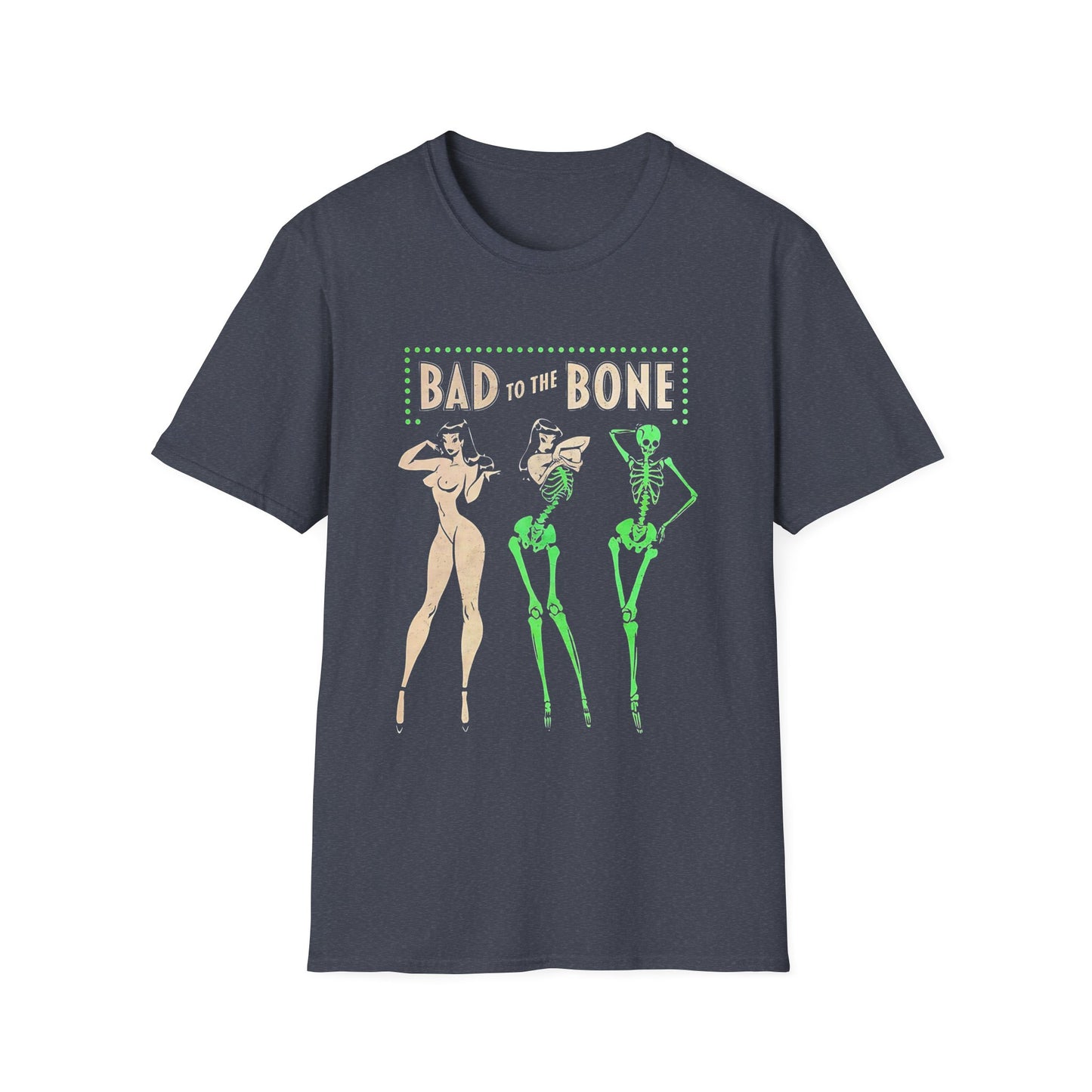 Bad to the Bone Halloween Skeleton Woman Baddie T-Shirt