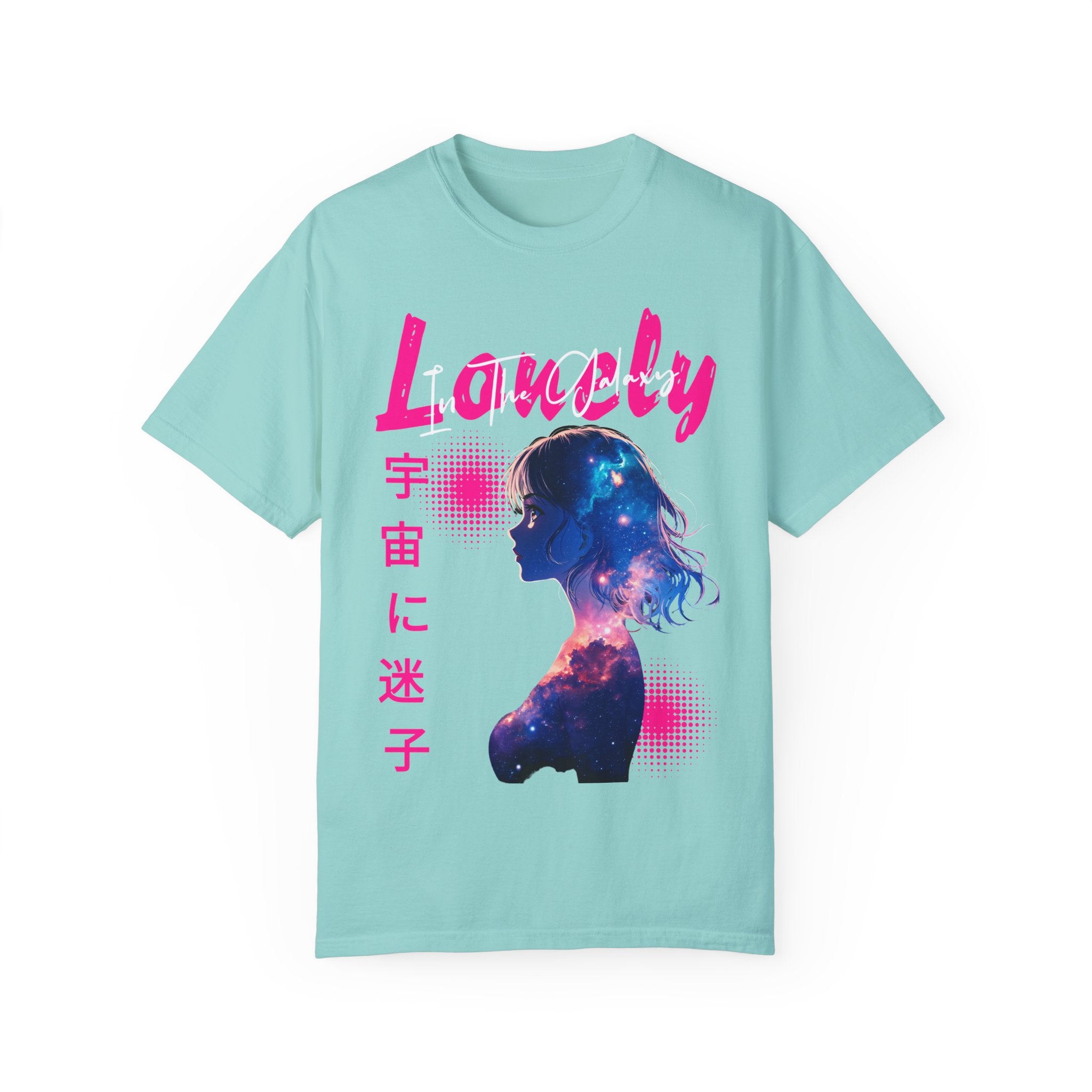 Lonely Space Galaxy Anime Girl T-shirt