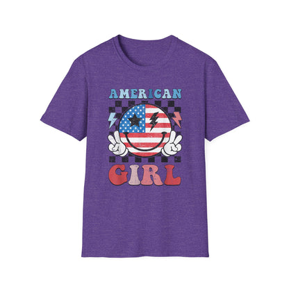 Vintage Peace Sign American Girl T-shirt