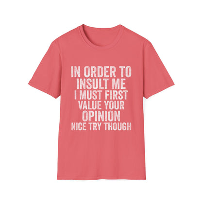Joke Sarcastic Tee Hilarious Adult Graphic T-shirts