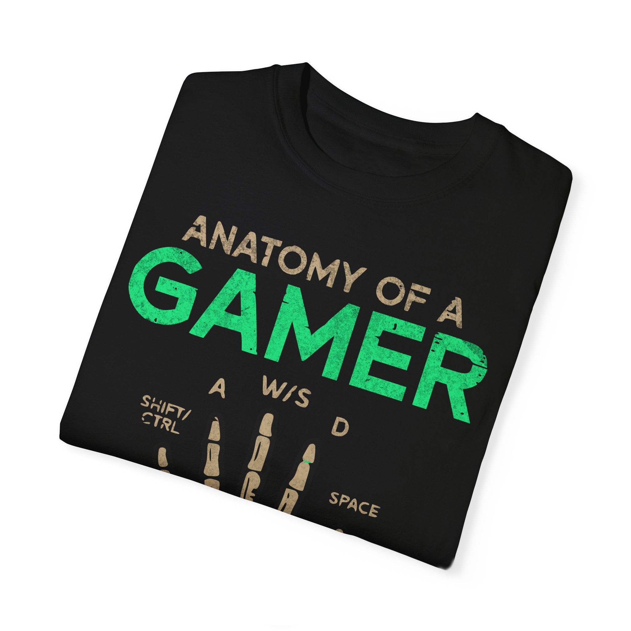 Anatomy of a Gamer – Skeleton Hand with Keyboard Gaming T-shirt