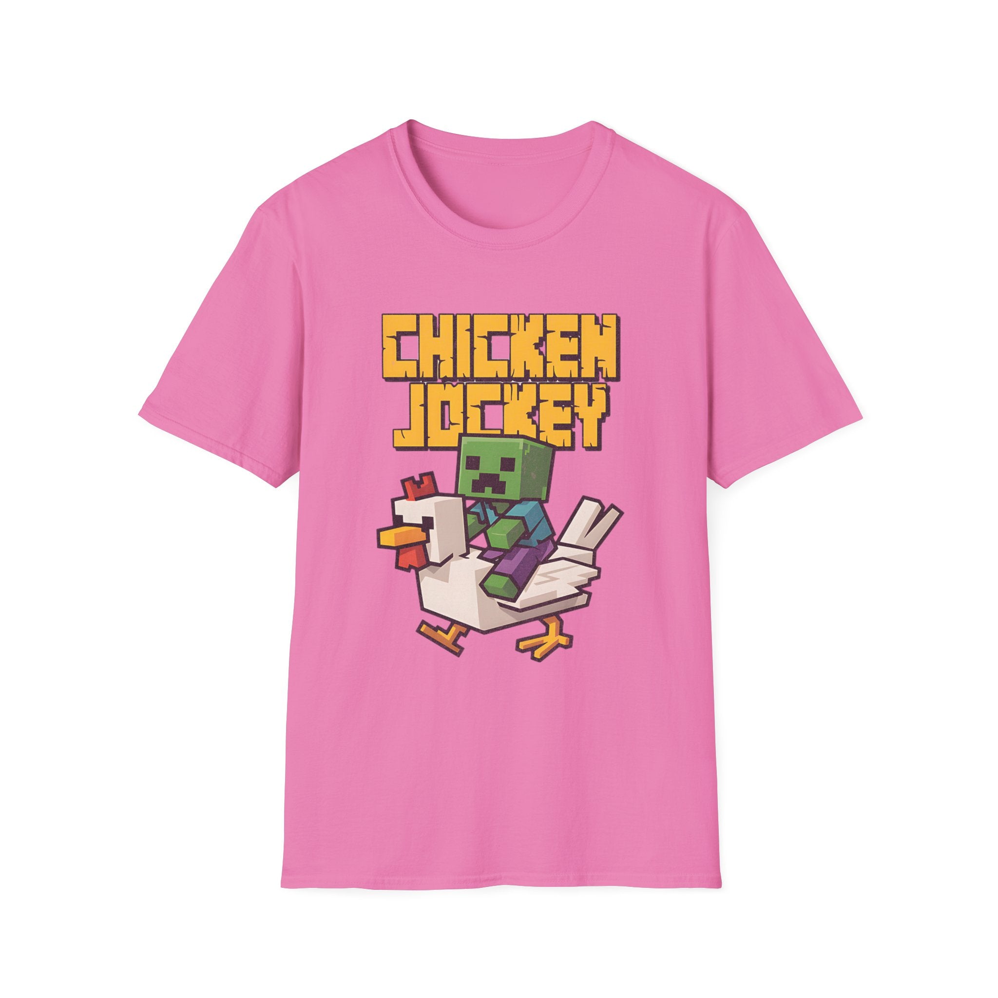 Retro Gamer Miner Chicken Jokey Funny Gaming T-Shirt