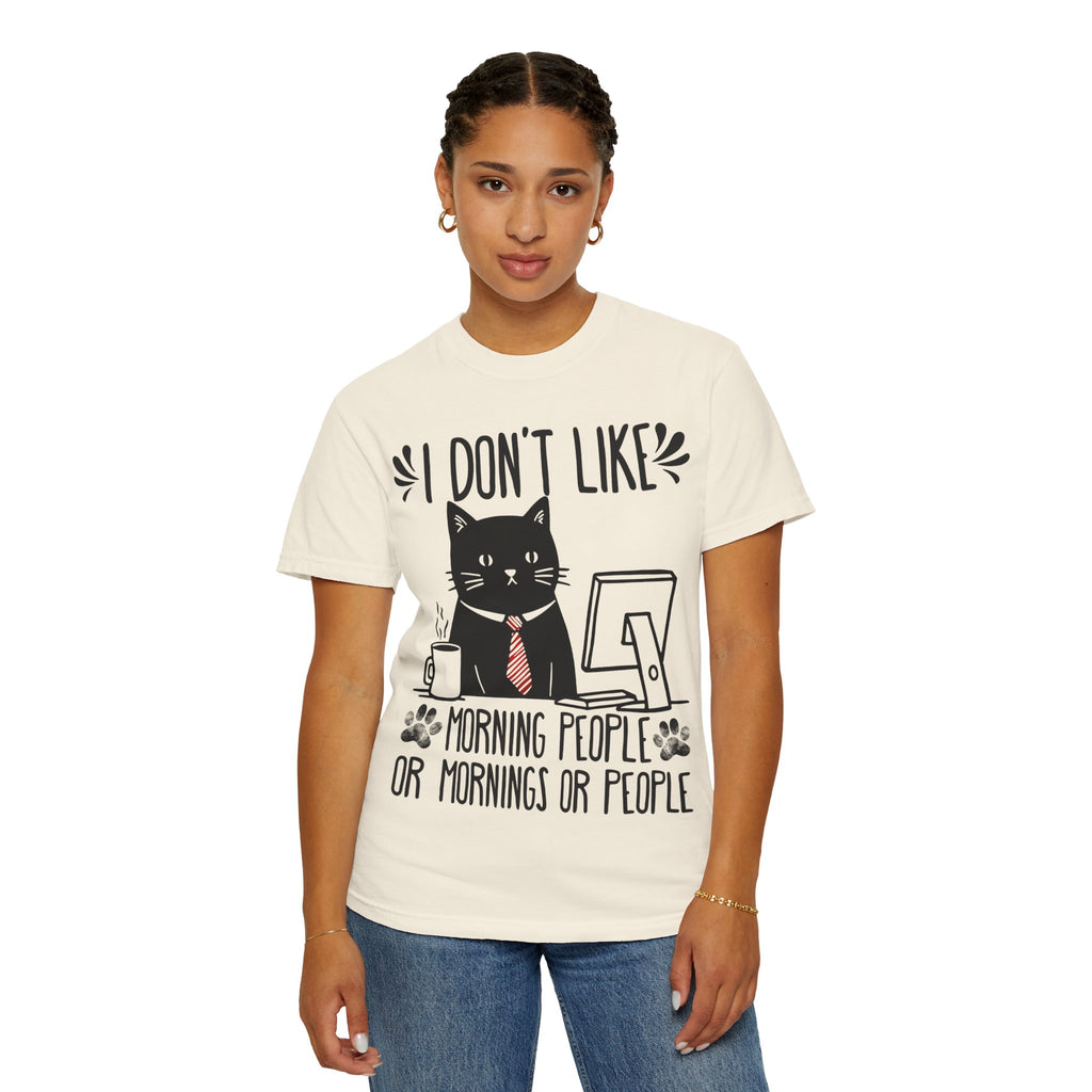 I Don’t Like Morning People... Or Mornings... Or People Funny Cat T-shirt