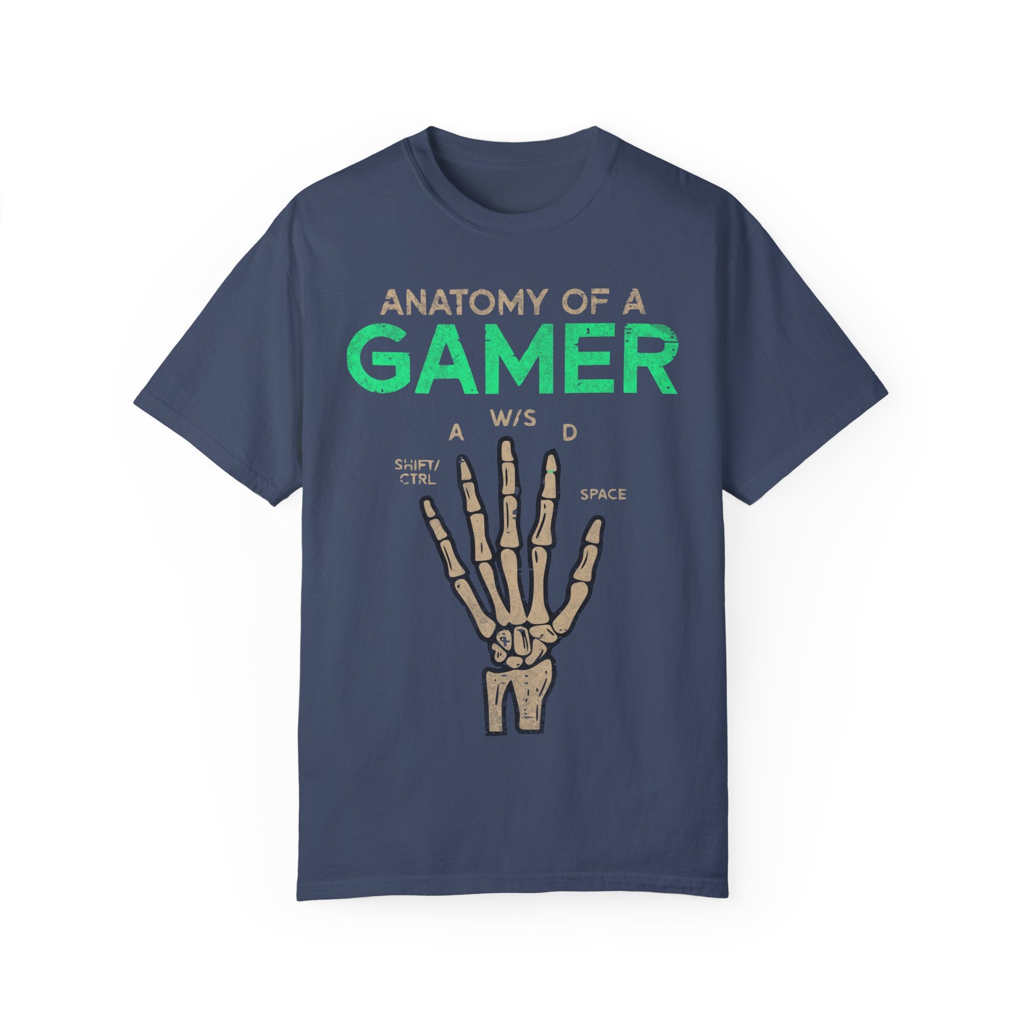 Anatomy of a Gamer – Skeleton Hand with Keyboard Gaming T-shirt