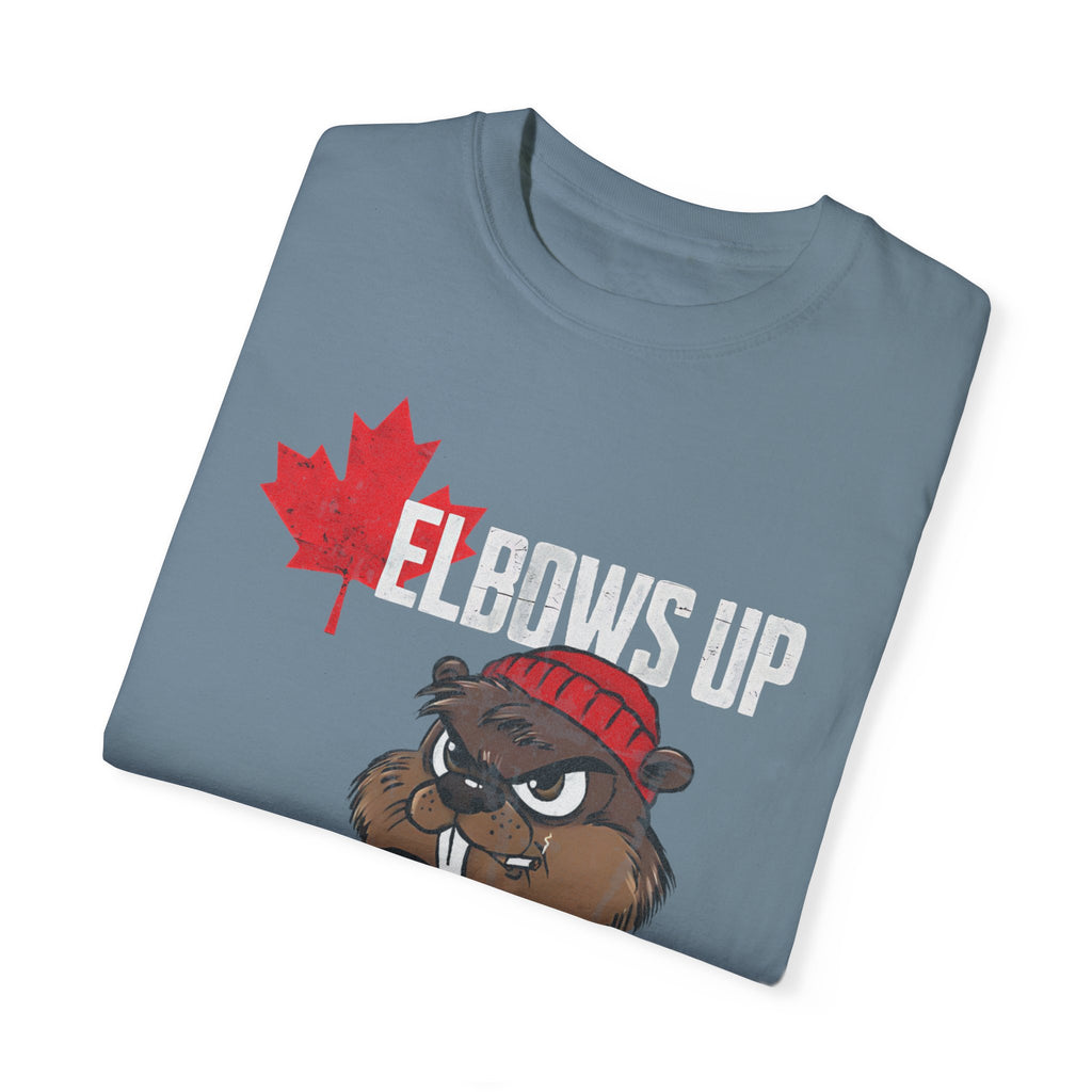 Elbows Up Canada Beaver Hockey Player T-shirt